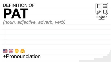 PAT meaning, definition & pronunciation | What is PAT? | How to say PAT - YouTube