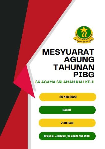 Buku Program Mesyuarat Agung Tahunan PIBG Kali Ke 11 SK Agama Sri Aman