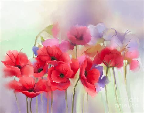 Red Poppy Painting