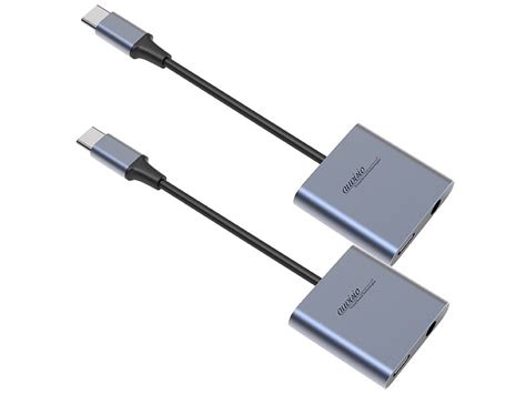 auvisio USB C auf AUX 2er Set Kopfhörer Adapter USB C auf 3 5 mm