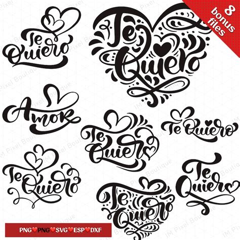 San Valentine SVG Bundle Spanish SVG Bundle San Valentin PNG Happy