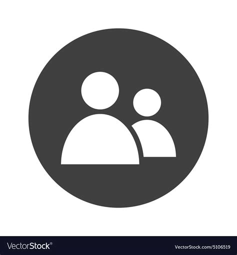 Monochrome Round Contacts Icon Royalty Free Vector Image