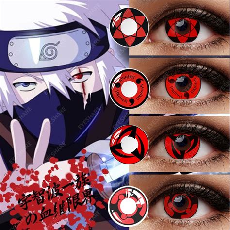 Eyeshare Pcs Dibujos Animados Naruto Cosplay Lentes De Contacto De