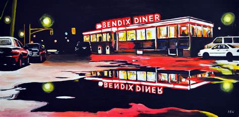 Painting of Bendix Diner, Americana | Angela Wakefield