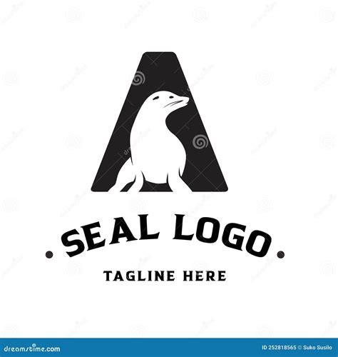 Seal Logo Company Logo Design Idea Vector Illustration Stock Vector