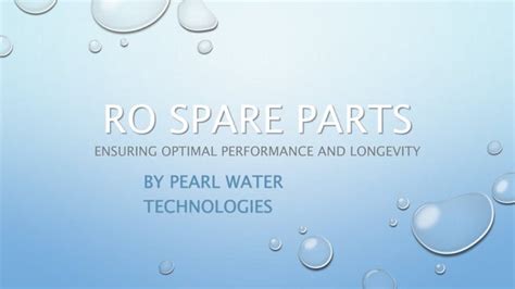 Ro Spare Parts Ppt Free Download