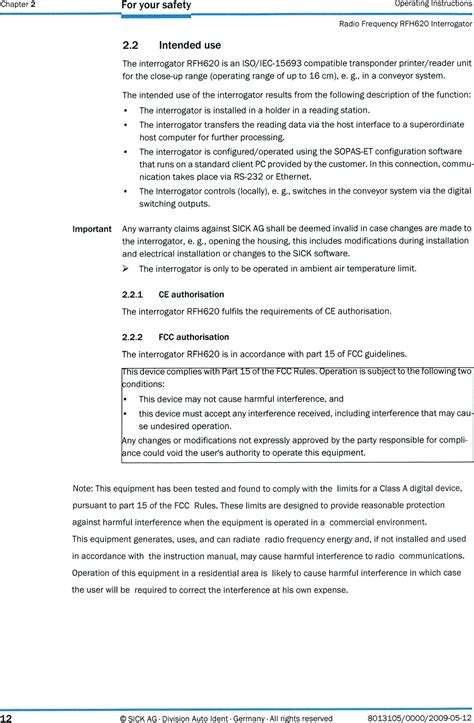 Sick RFH620 RFID User Manual