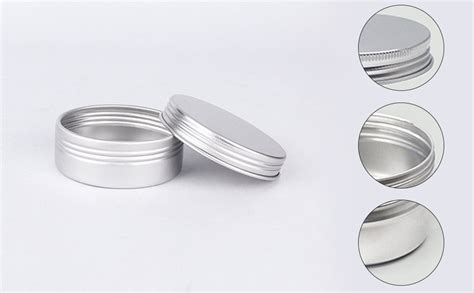 Othmro 5 Oz Round Aluminum Cans Tin Can Screw Top Metal Lid Containers