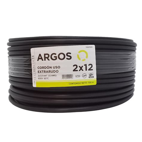 Argos Cable De Uso Rudo 2x12 1302120 2 Conductores De Cobre Calibre 12