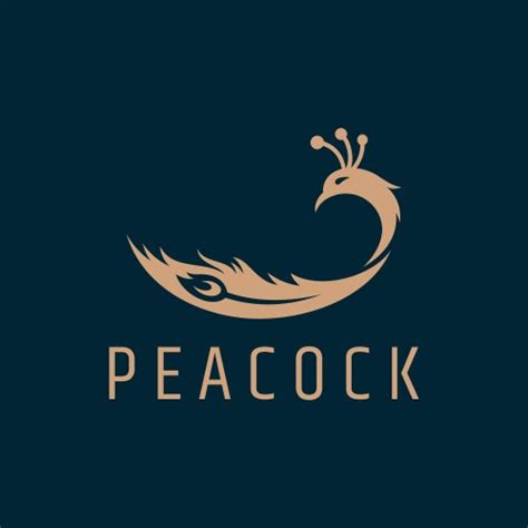 Gold Peacock Logo Royalty Free Vector Image Vectorstock