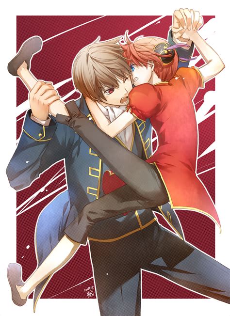 Kagura And Okita Sougo Gintama Drawn By Neko Danbooru