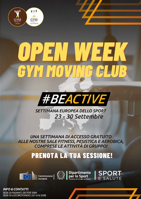 Settimana Europea Dello Sport Il Gym Moving Club Aderisce All