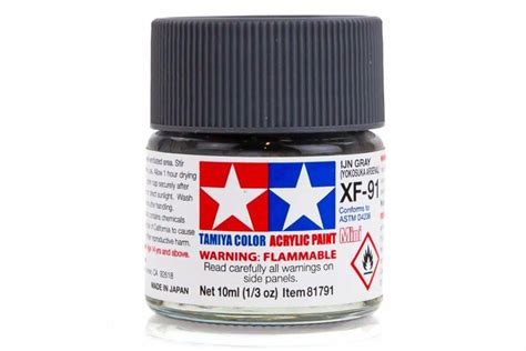 Tamiya Color Acrylic Paint Mini Flat Xf Ijn Gray