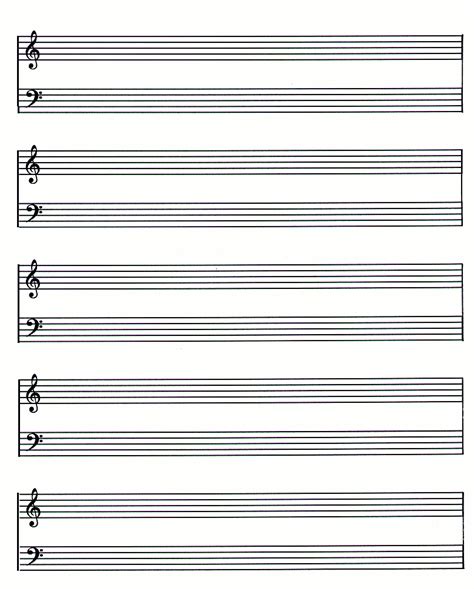 Blank Printable Music Sheets