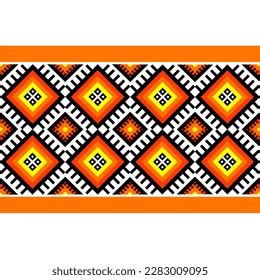 Nias Tribal Cloth Distinctive Yellow Red Stock Vector Royalty Free