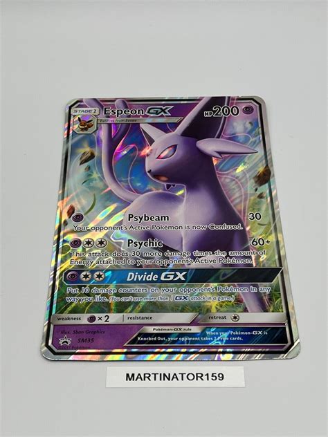 Pokemon Oversized Jumbo Espeon GX SM35 Black Star Promo NM Values MAVIN