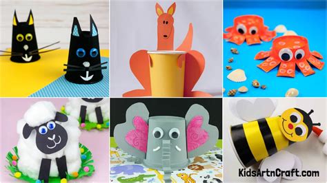 Paper Cup Animal Crafts for Kids - Kids Art & Craft