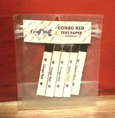 CRAFTWAFT Congo Red Test Paper Vial Of 100 Strips For Qualitative