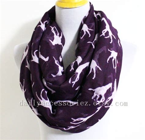 Purple Giraffe Scarf Cute Giraffe Scarf Large Scarf