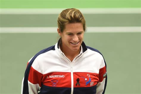 Photo Am Lie Mauresmo Lors De La Demi Finale De Fed Cup Face La