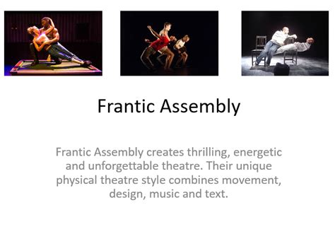 Frantic Assembly Starter Activities | Teaching Resources