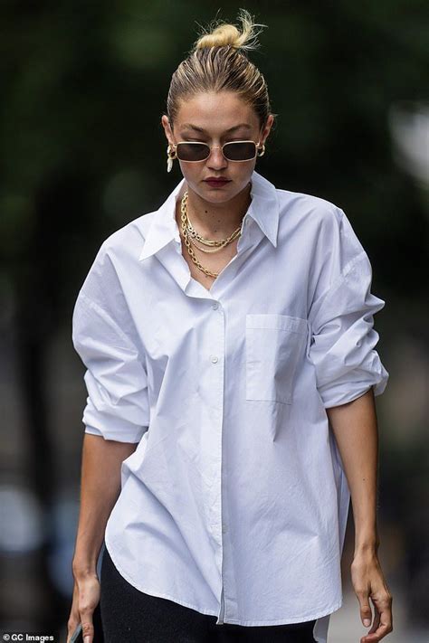 Gigi Hadid Teases A Glimpse Of Her Toned Abs In Oversize Blouse Gigi