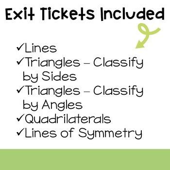 Geometry Exit Tickets Th Grade Math Exit Slips Digital And Print