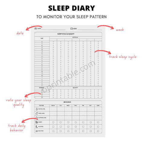 Sleep Diary Planner