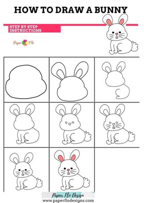 Como Desenhar Um Coelho De Desenho Animado Passo A Passo Para Criancas