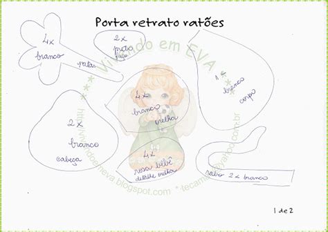 Ratinhos De Eva Enfeite De Porta Retrato Molde Gr Tis Ver E Fazer