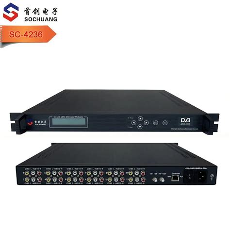 12 Canales MPEG 2 Mpeg 4 H 264 SD DVB T Codificador Modulador 12 AV