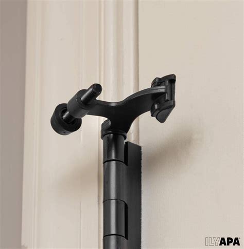 6 Pack Hinge Pin Black Door Stops Heavy Duty Adjustable Door Stopper