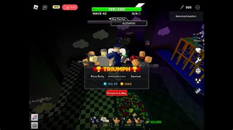 Pizza Party Event Triumph Solo Roblox Tower Defense Simulator Youtube