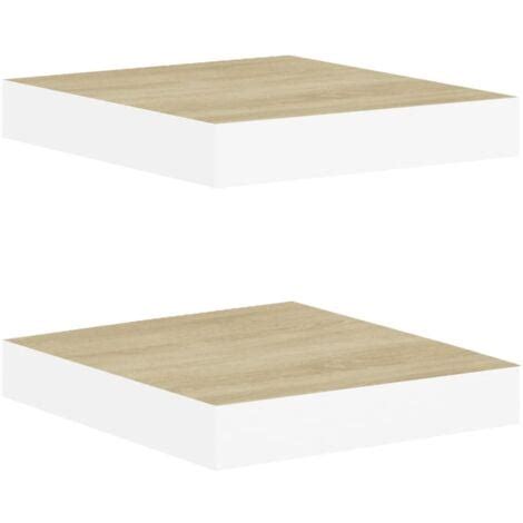 Schweberegale Stk Eichen Optik Und Wei X X Cm Mdf