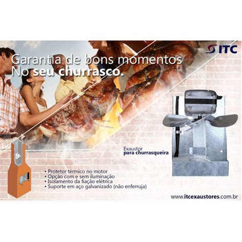 Exaustor para churrasqueira iluminacao itc 55W em Promoção na