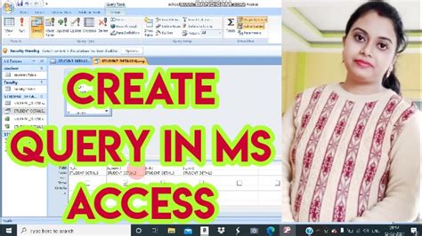 Create A Query In MS Access Design A Query In MS Access YouTube