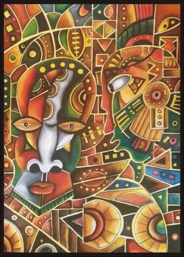 Excotic African Art Original Water Colour Painting Size X