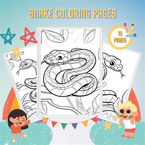 16 Dibujos De Serpiente Para Colorear Para Niños Pdf Imprimible Gratis