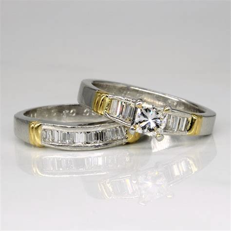 Diamond Wedding Ring Set | 0.87ctw | SZ 6.75 | – 100 Ways