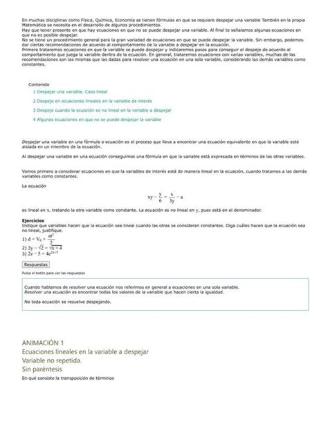 Despejar La Variable Indicada En Una F Rmula Apuntes De F Sica Udocz