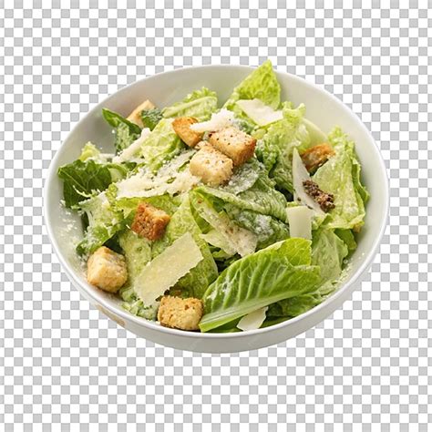 Premium PSD | Caesar Salad with Romaine Lettuce Croutons and Grated