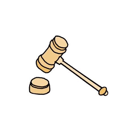 How to Draw a Gavel - Step by Step Easy Drawing Guides - Drawing Howtos