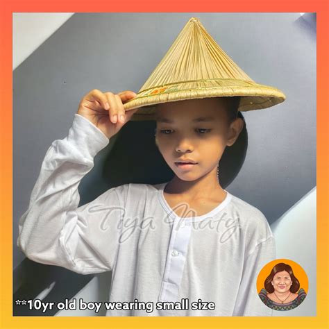 Tiya Naty Native Salakot Nipa Farmer Hat Buwan Ng Wika Traditional