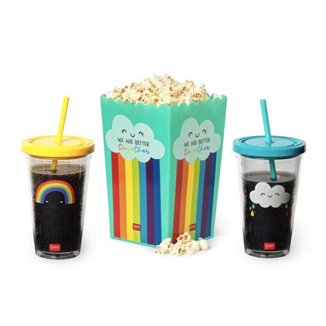 Set Boîte à Popcorn et Gobelets x 2