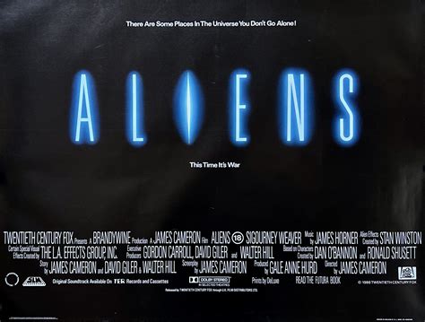 Original ALIENS Movie Poster - James Cameron - Sigourney Weaver