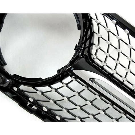 Black W Diamond Front Grill Mesh Vent Grille 16 18 For Benz Glc X253