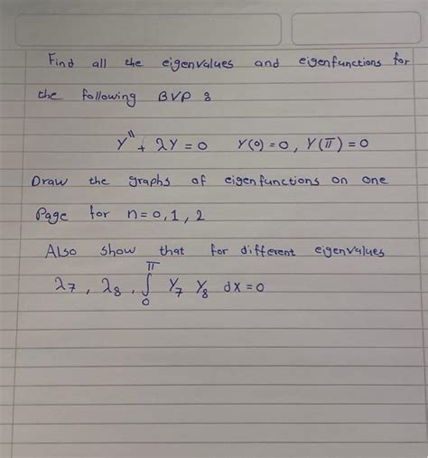 Solved Find All The Eigenvalues And Eigenfunctions For The Chegg