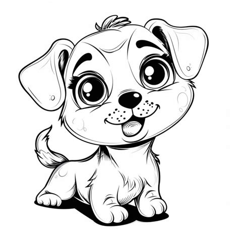 Dibujos Kawaii De Perros Para Colorear Kawaiiparacolorear