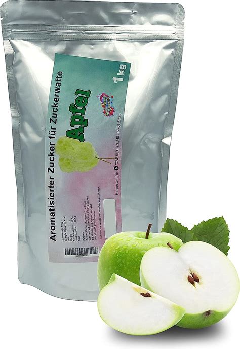 Kg Aromazucker Gr Ner Apfel Zucker F R Zuckerwatte