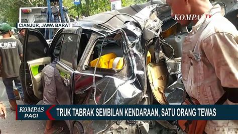 Truk Bermuatan Galon Di Cianjur Tabrak 9 Kendaraan Diduga Hilang